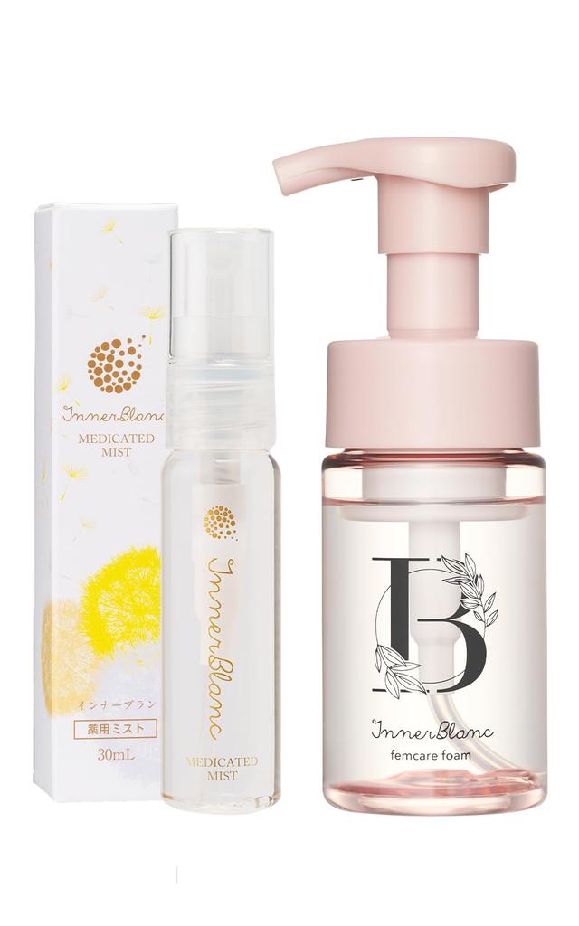 Inner Blanc Femcare Foam Medicated Mist Sensitive Zone Care Set 1 Month Mild (Approx. Supply) [Soap, Foaming, Acidity, Deodorizing, Organic]