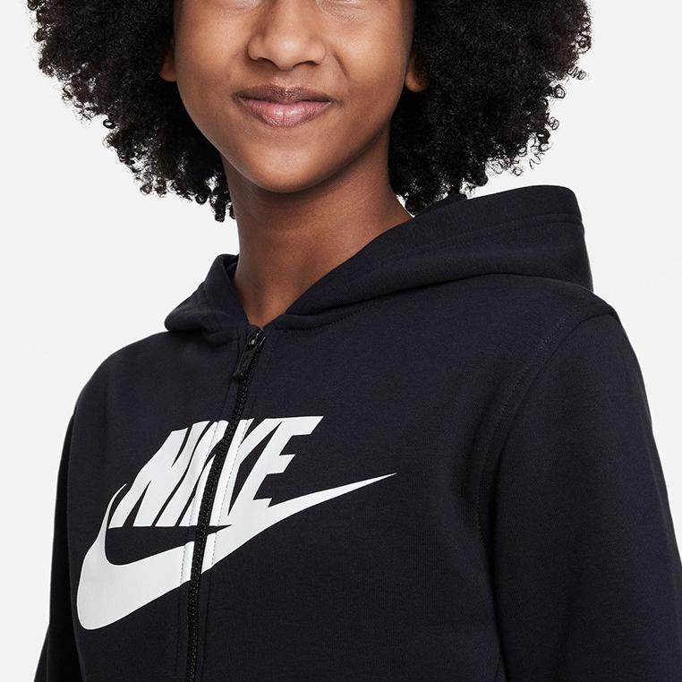 New Nike Sweatshirt Sportswear Club Fleece Black Kids' FD2990-010