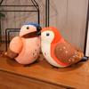 20cm Cute Small Round Birdie Plush Toys Soft Real Life Sparrow With Bird Sounds Stuffed Animal Doll Toy Gifts Home Decoration