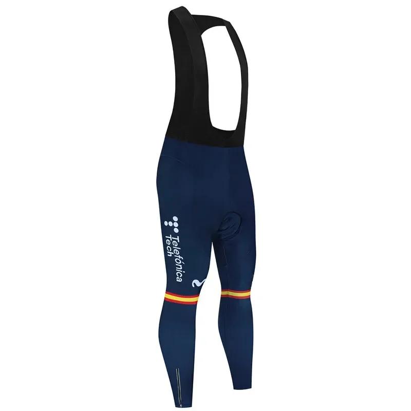 

Movistar Autumn Pro Team Cycling Jersey19D Bib Set MTB Uniform Bicycle Clothing Quick Dry Bike Clothes Mens Long Cycling Wear 5XL