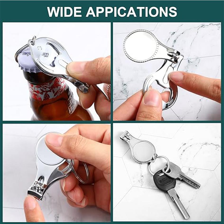 Xiaomi Nail Clipper Three-in-One Multi-Functional Bottle Opener, Keychain with Blank Transfer Sheet, Keychain with File Piece