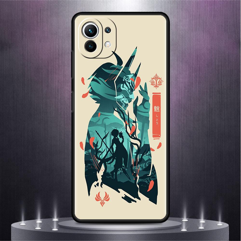 Etui do Xiaomi Mi Poco X3 X4 NFC M3 Mi 11 11T 10 T 9T 12 9 10T Lite Silikonowe etui na telefon Anime Genshin Impact Cute