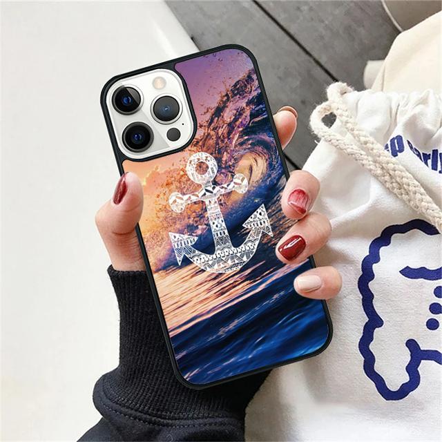 Classical Small Anchors Phone Case Cover For iPhone 17 Air 15 16 14 13 12 Pro Max 11 Pro Max Plus Coque Shell