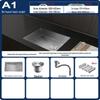 Brushed Stainless Steel Single Basin Kitchen Sink