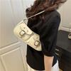 Solid Color Retro  Summer Casual Fashion Handheld Underarm Shoulder Women's Baguette Bag New Commuter Bag