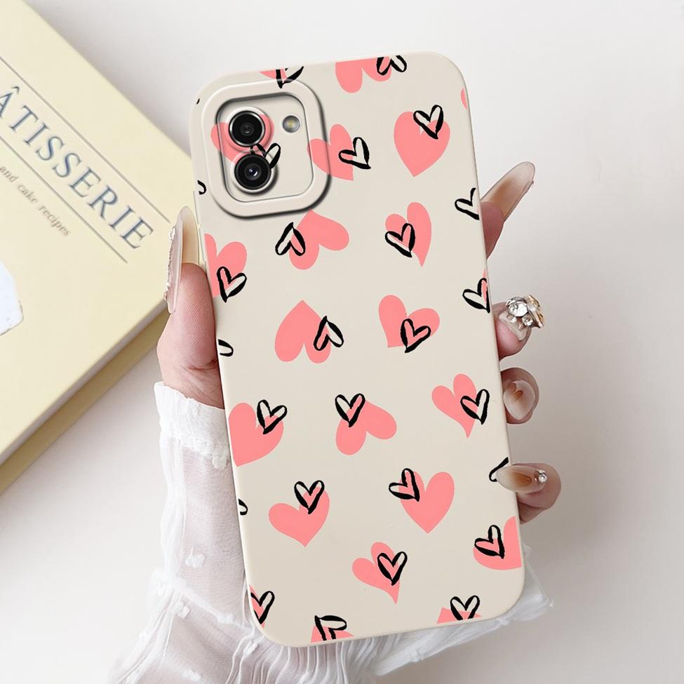 For Samsung Galaxy A03 Case Cover Luxury Fashion Flower Kawaii Cute Shockproof Phone Case For Samsung SM-A035F SM-A035M SM-A035G