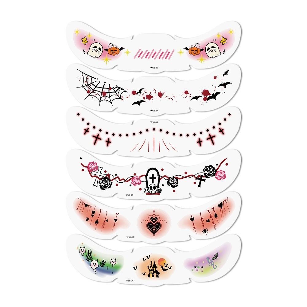 Sweet Style Face Tattoos Waterproof Scrapbook Stickers Realistic Stickers Holiday Events
