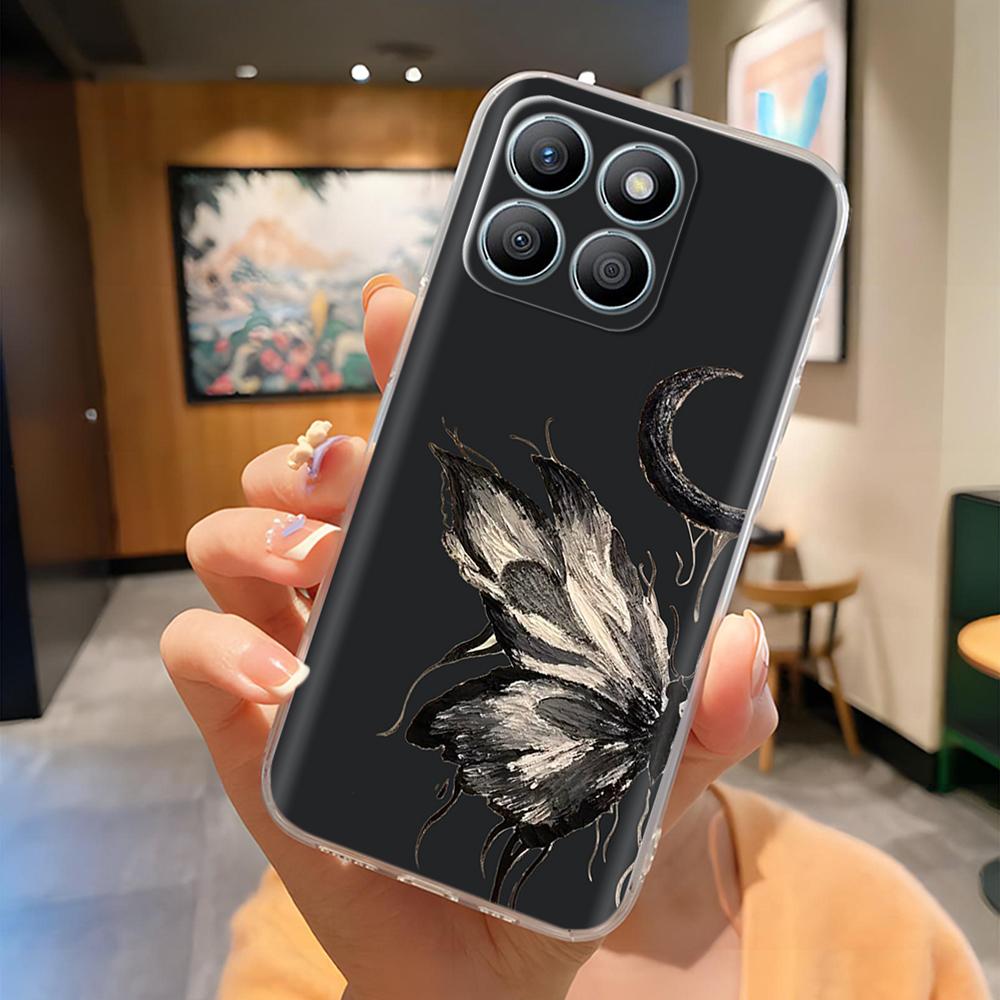 Für Honor X8b Handyhülle Bunte Muster Hülle Abdeckung Für Honor X8B HonorX8b Transparent Weiches Silikon Anti-Drop Stoßfänger Fundas Capa