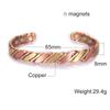 Vinterly Twisted Magnetic Bracelets Pure Copper Adjustable Cuff Vintage High Magnet Benefits Health Energy Jewelry for Women