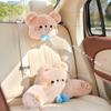 Car Neck Pillow Cute Plush Cartoon Bowknot Bear Travel Rest Cushion Neck Pillow Headrest Kawaii Car Interior Accessories