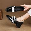 Fashion New Spring Patent Leather Woman Shoes Square Toe Women Pumps Shoes for Women Chunky Heel Loafers Sheepskin Leather Casual Shoes