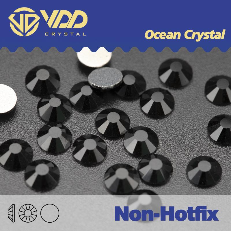 VDD 002 Jet Crystal Non-Hotfix Rhinestones Nail Art Accessories Stones Wedding Dress Decoration Nail Stickers Nail Art