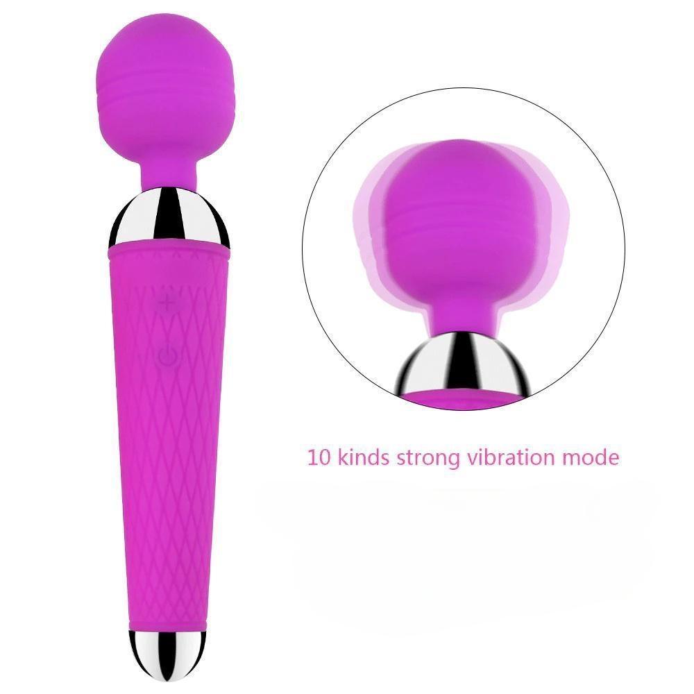 Massage Stick Vibrator Shoulder Foot Neck Back Face Handheld Ladies Massage Vibrator