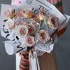 Lace Mesh LED Packaging Tulle Cloth Gift Wrapper Decoration Florist Bouquet Packaging  Wedding