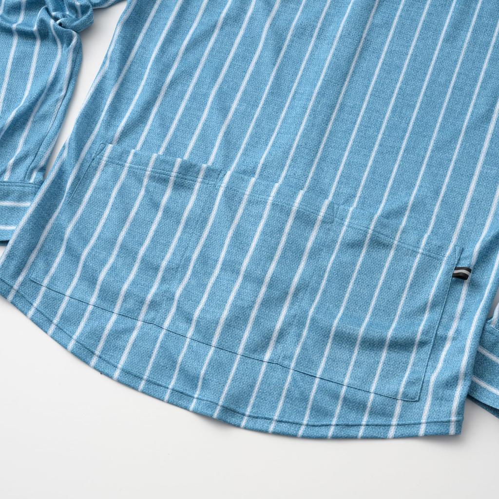 Long-sleeved Chambray Stripe Shirt Jersey