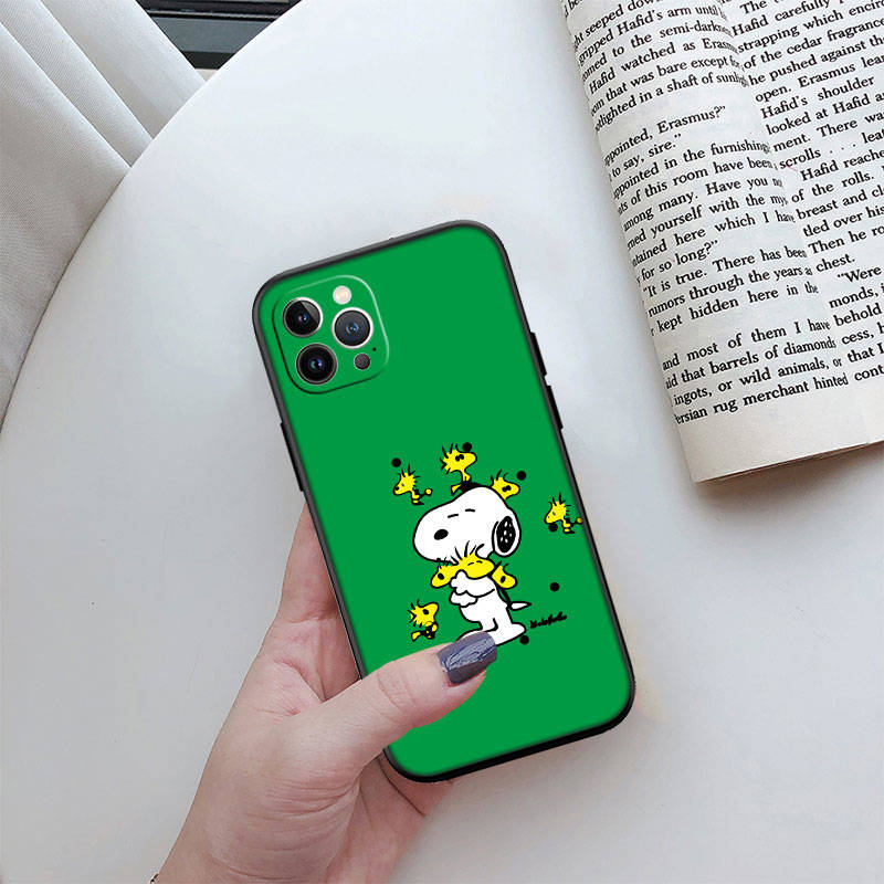 ED44 S-Snoopys Handyhülle für iPhone 6 6s 7 8 11 12 13 14 15 XS Pro Max XR X SE Samsung S20 S21 S22 S23 S24 FE Ultra Plus Lite S21S A55