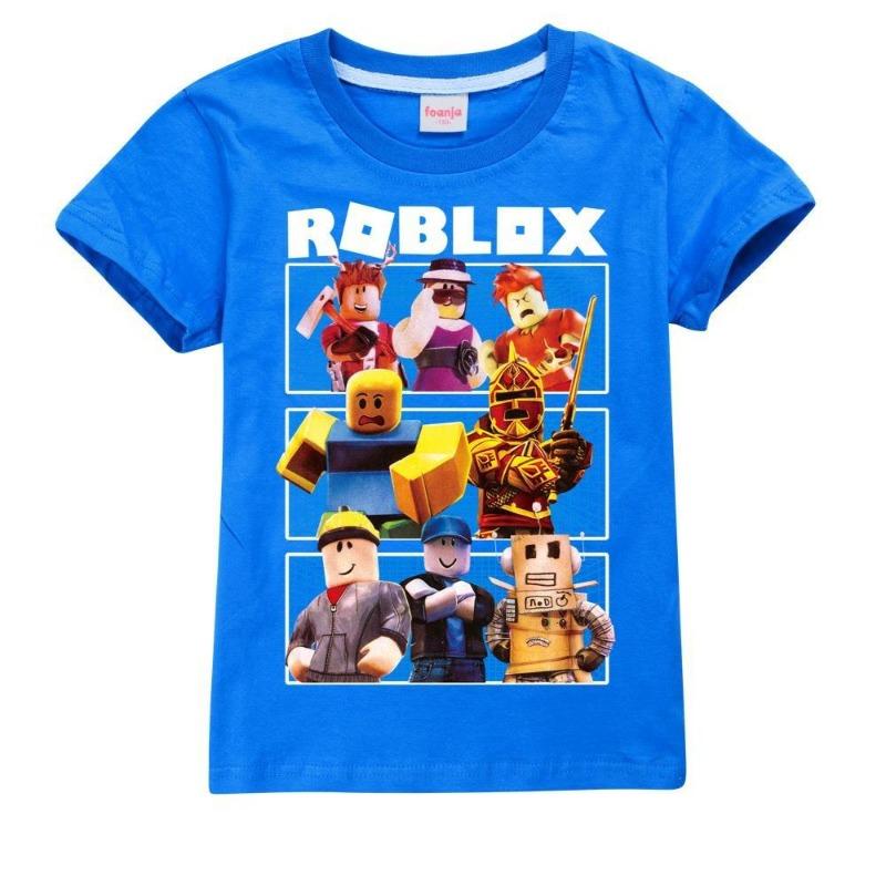 T-shirt a maniche corte con stampa cartoon del gioco Roblox Moda Abbigliamento per bambini Top estivo Regali di compleanno per bambini