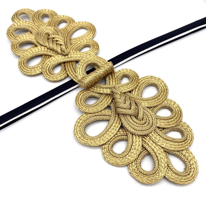 Baixi Gold Thread Nine-Hole Pipa Big Button Gold & Silver Stage Costume for Kids