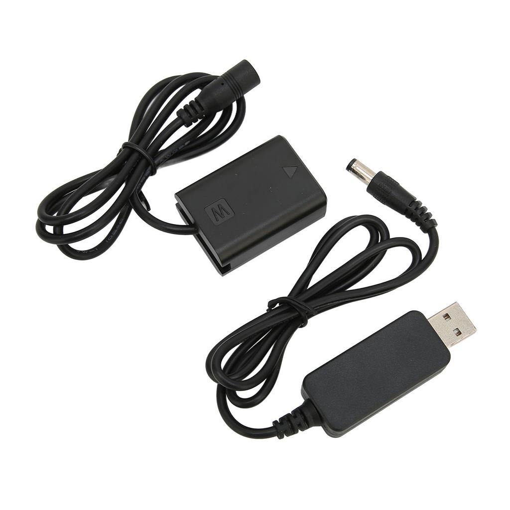 FW50 DC Coupler Black Full Decoding Dummy Battery with USB Adapter Cable for Sony A7R A7 A7S A7S II