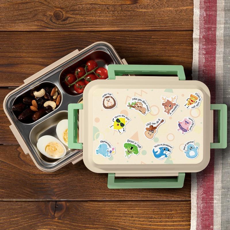 120PCS Encouraged Stickers Pun Homophonic Terrier Cartoon Fruit Cute Animal Kindergarten Enlightenment Kids Stickers