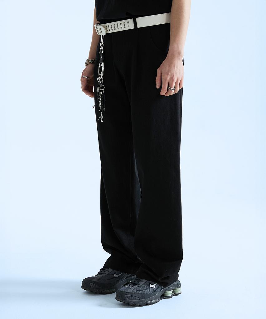 Keuleogsi Semi-Wide Twill Pants Black