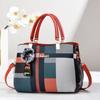 Taizhou Women's Color Block Plaid Handbag - Korean Style Single Shoulder & Crossbody Bag