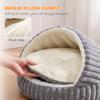 Cat Bed for Indoor Kittens w/ Non-Slip Bottom, 50 x 50 x 32 cm, Grey