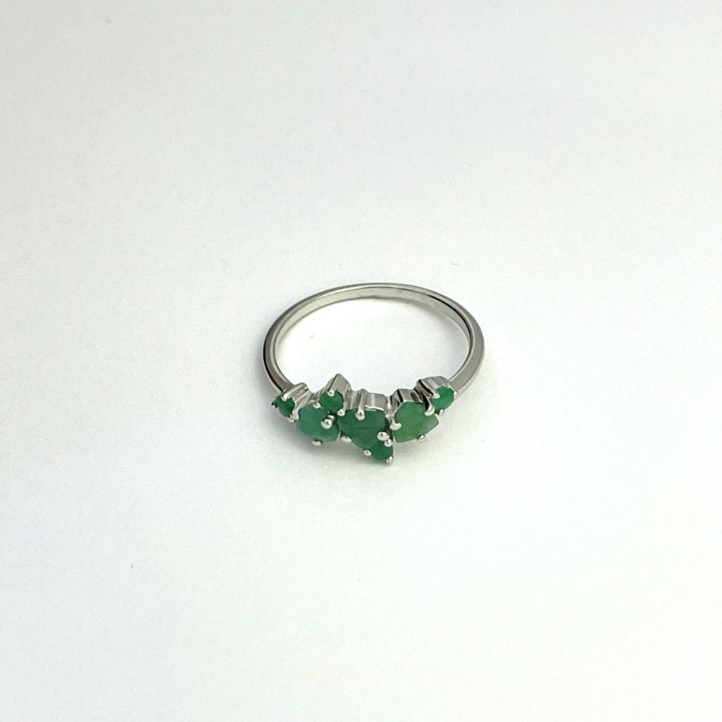Silver Ring with Natural Emerald 0.765ct (2111504) 1.96 Gr. 925 Samples