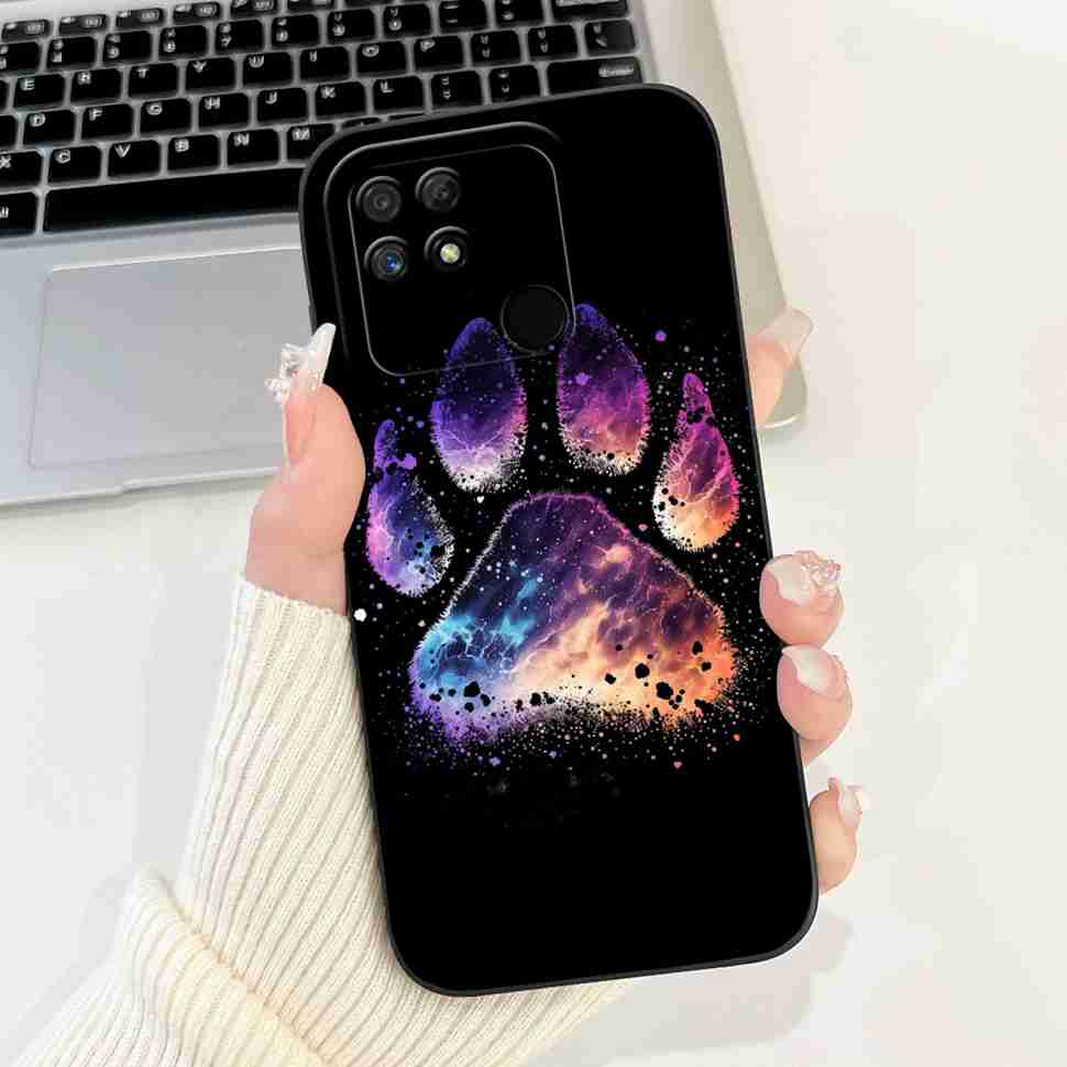 For Realme Narzo 50A Case RMX3430 Colorful Flowers Soft Silicone Cover For Oppo Realme Narzo50a 6.51" Fashion Protective Shell
