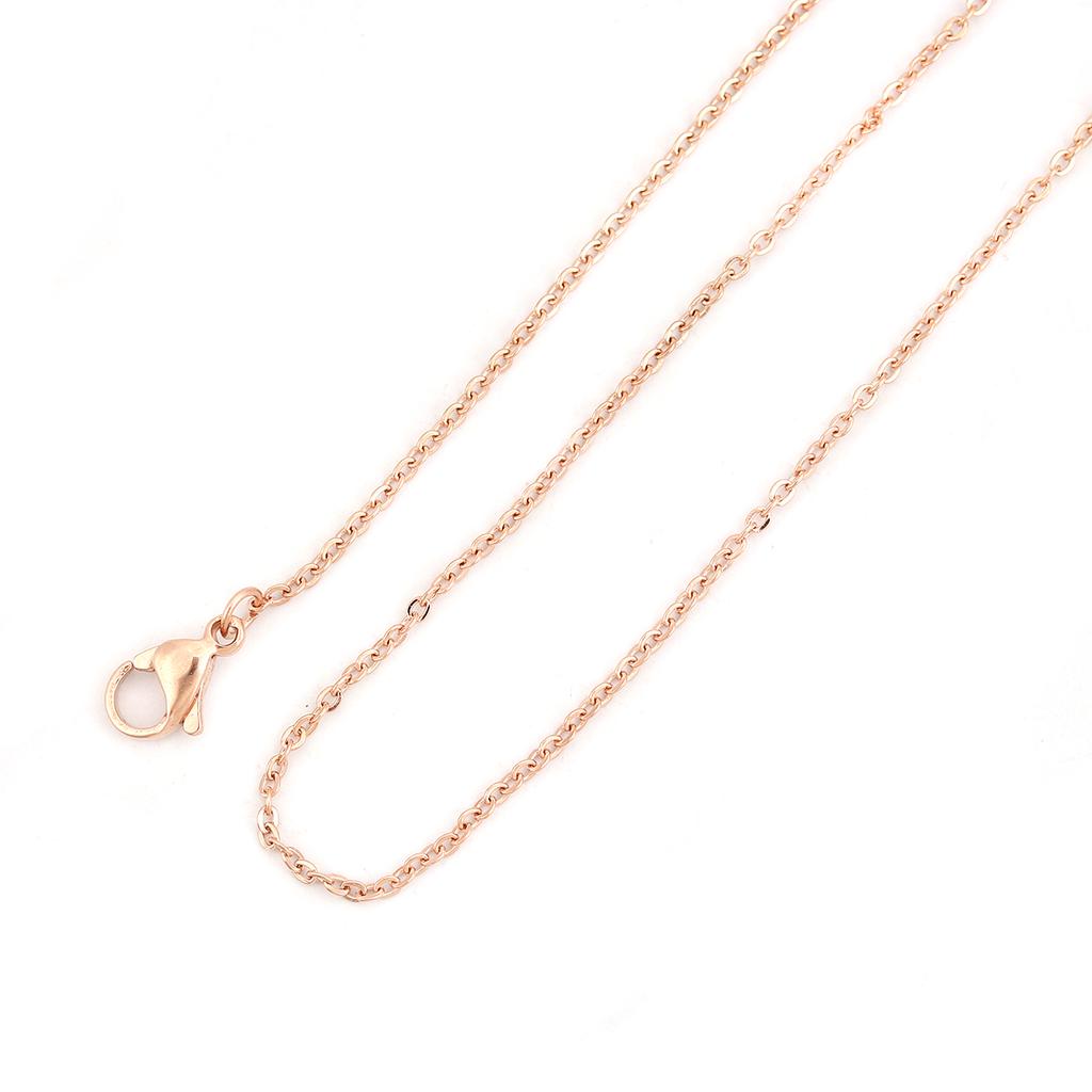 5 Piece 304 Stainless Steel Link Cable Chain Necklace Rose Gold/Silver/Gold Plated For DIY Jewelry Making Findings