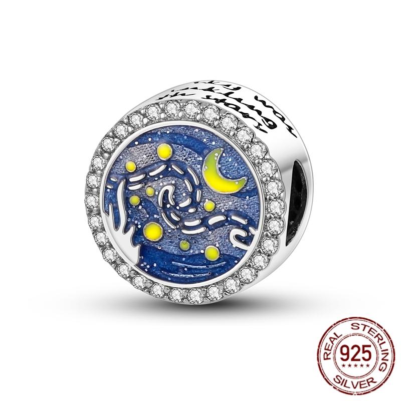 Mula Koppar Blå Resa Flygplan Berlocker Hänge Pärlor Passar Originalpan Armband Smycken För Kvinnor Diy Gåva