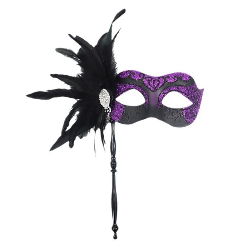 Halloween Masquerade Mask Black Feather Sexy Half Face Eye Party Cosplay Performance