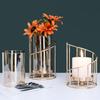 Romantic Candlestick Decoration Living Room Dining Table High-end Iron Candle Decoration Props Utensils Candle Jars with Lid