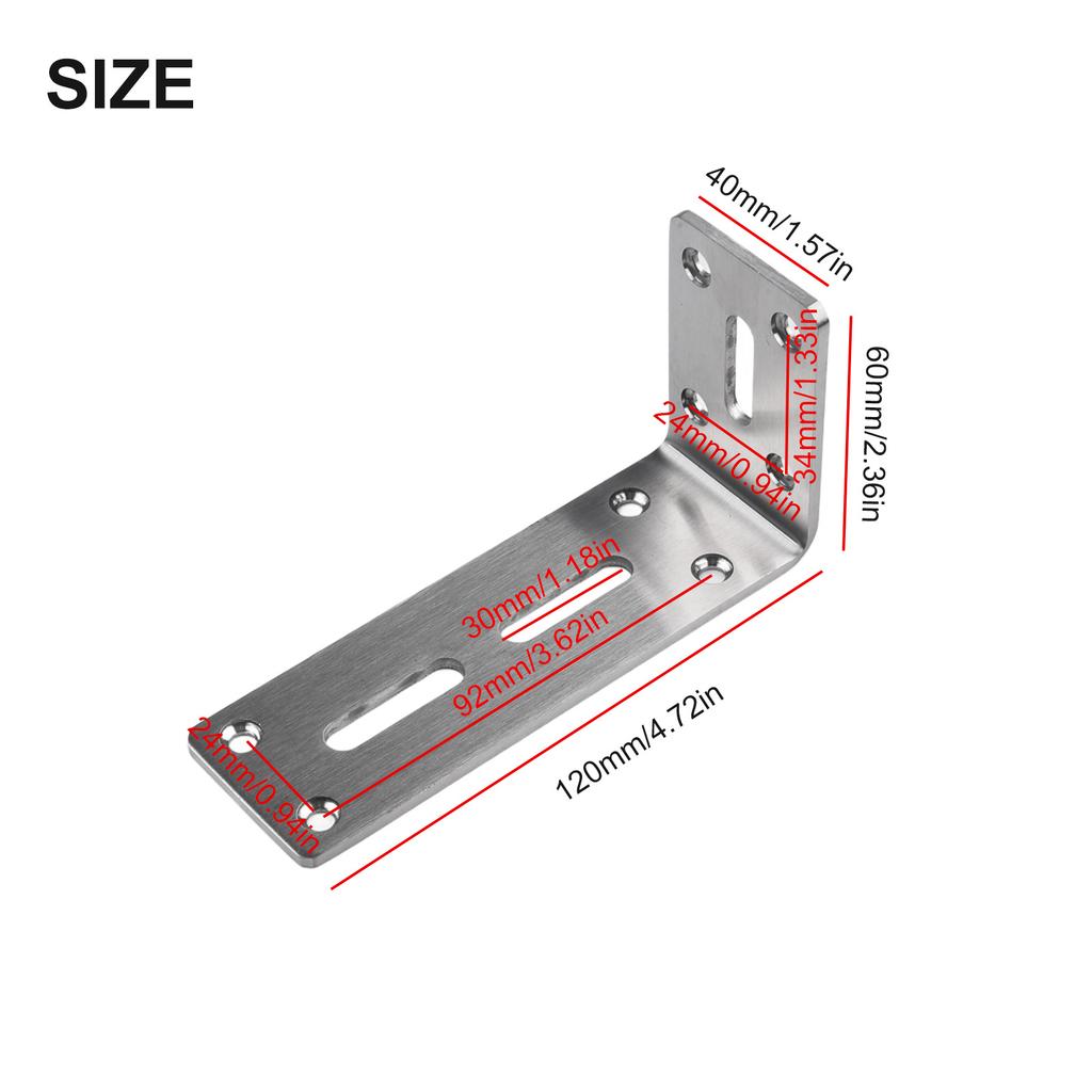 Fixings Angle Bracket Silver Easy Installation 90-degree Right Angle For Reinforcing Joints Hardware Connection