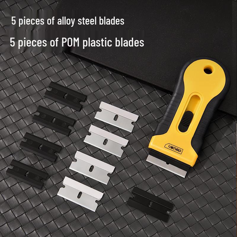 Deli Tools DL365105 Mini Scraper: Glue, Paint & Sticker Remover for Glass & Walls