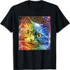 Abstract Cat Pop Art Graffiti T-Shirt(3)