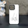 Mom Daughter Son Dad Hold Hands Phone Case For iPhone17,16,15,14,13,12,11 Plus,Pro Max Black Matte Shockproof Cover
