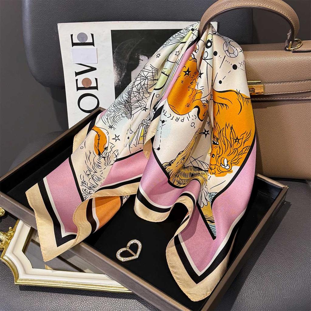 14 momme 100% Natural Twill Silk Scarf for Women Double side Female Foulard Shawl Wrap Square pashimina Hijab Bandana Scarves