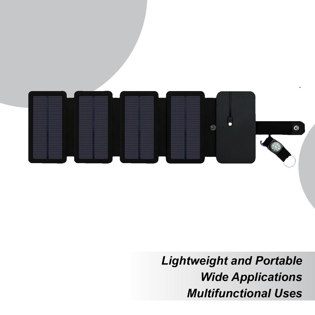 Solar Charger Waterproof Portable Solar Panel For Cellphone Foldable Phone Tablet Charger For Home Outdoor Car RV Hiking