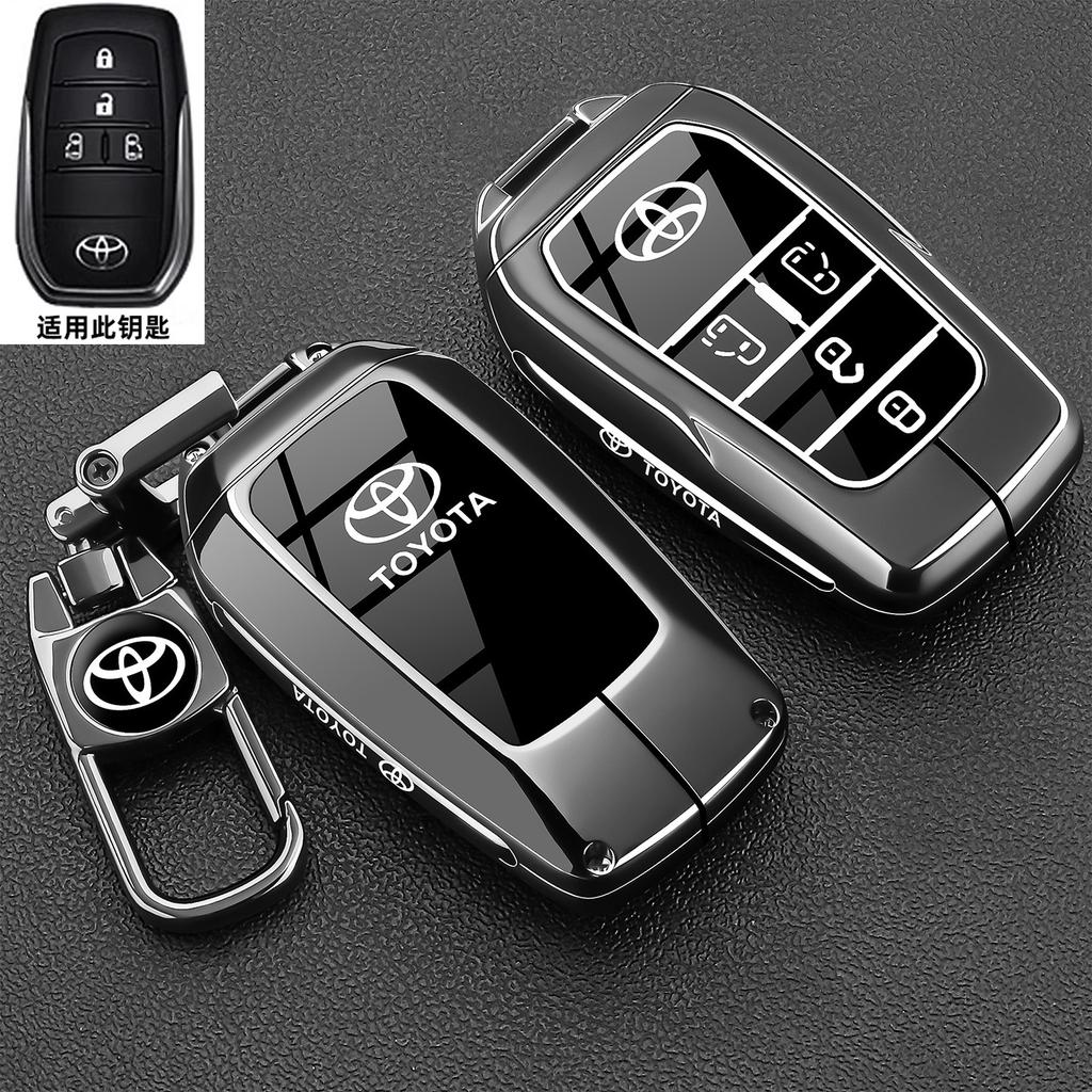 Leather Car Key Cover Case Protection Shell Keychain For Toyota Vellfire Alphard 30 Series Previa Tarago 5 6 Accessory