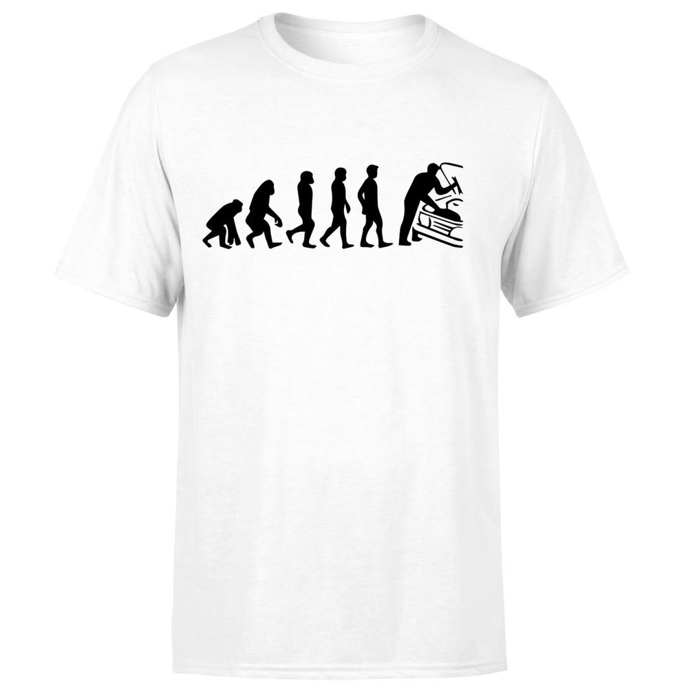 Mechanic Evolution Unisexs T Shirt Funny Car Garage Repair Engineer Retro Tee Top