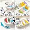 With Hole Curved Glass Beads 37 Styles Polka Dot Beads Lampwork Beads for 20pcs Diy Jewelry Making