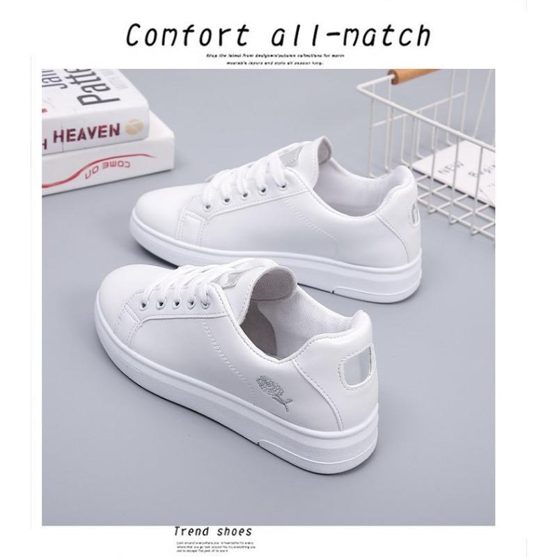 Scarpe da donna, scarpe da ginnastica, scarpe casual da studente, scarpe singole stringate a fondo piatto primavera e autunno