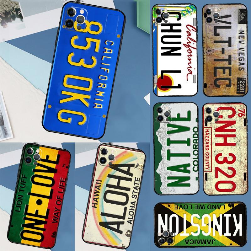 Retro License Plate Number Case For OnePlus 13T 10T 15R 10R 12R 13R 13 12 11 9 10 Pro Nord CE 5 2 3 4 Lite N20 N30 Cover