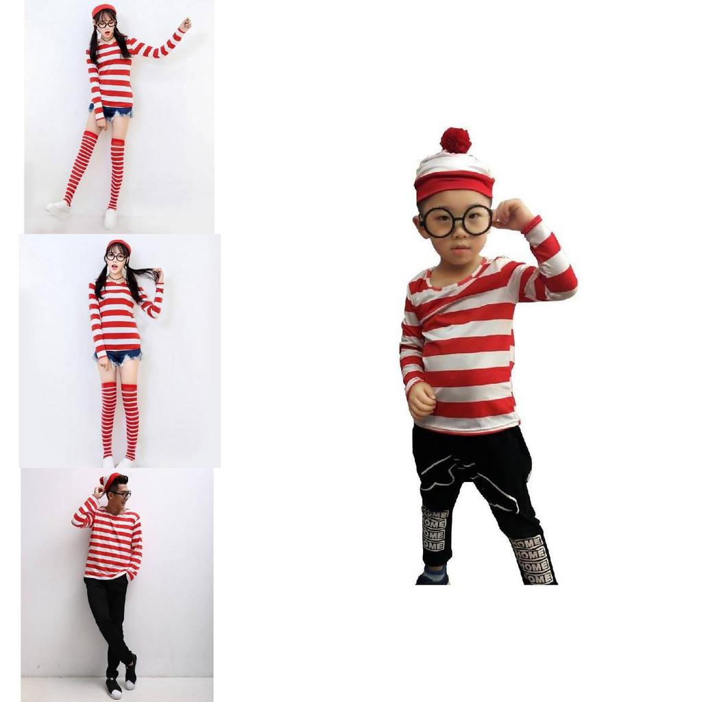 Wo ist Walter? Cosplay-Outfit für Erwachsene und Kinder aus atmungsaktivem Material für Partys