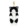 Sunlemon Knee Cat Sleeping Keychain, Calico Cat, 8 X 10 X 24 Cm, Bag Charm, Keychain, Cute Animal Cat, P-1973
