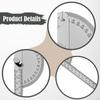 Angle Adjustable Portable Gauge Stainless Steel Ruler for DIY Machinist Carpenters