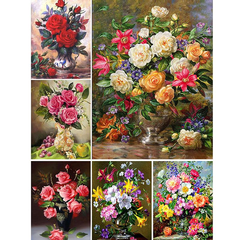 Diamond Painting - Kleine vogels en witte bloemen – Figured'Art