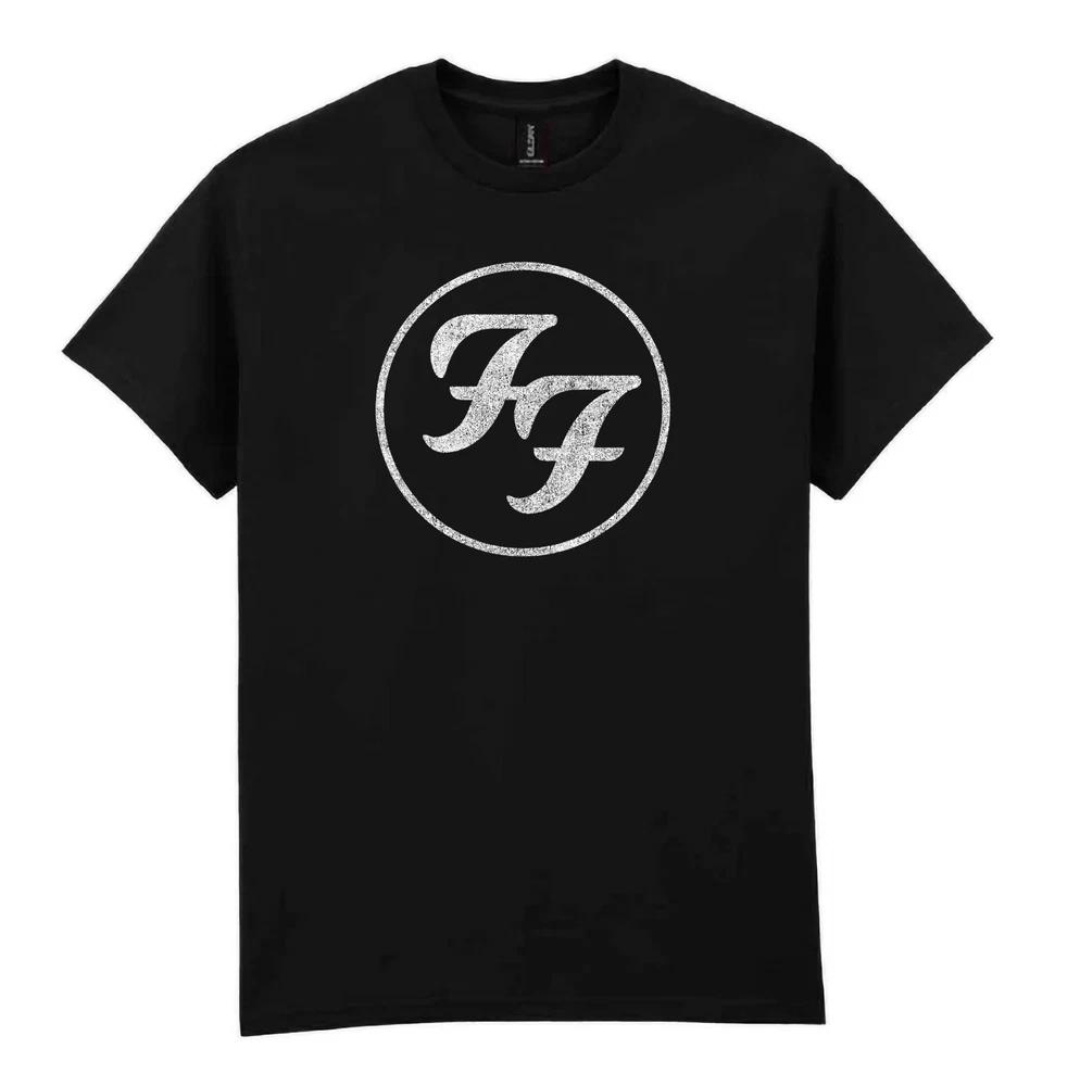 F FIGHTERS Logo Black TShirt ultra cotton  Alternative rock music concert Tee L