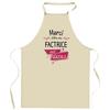 Kitchen Apron - Amazing Thank You Planetee Factrice - Breton Print - Durable Cotton - Adjustable Ties